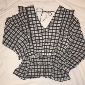 Arula A Beautiful Soul Peasant Cinch Waist Top 1X